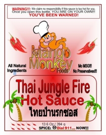 mangomonkey thai jungle fire hot sauce